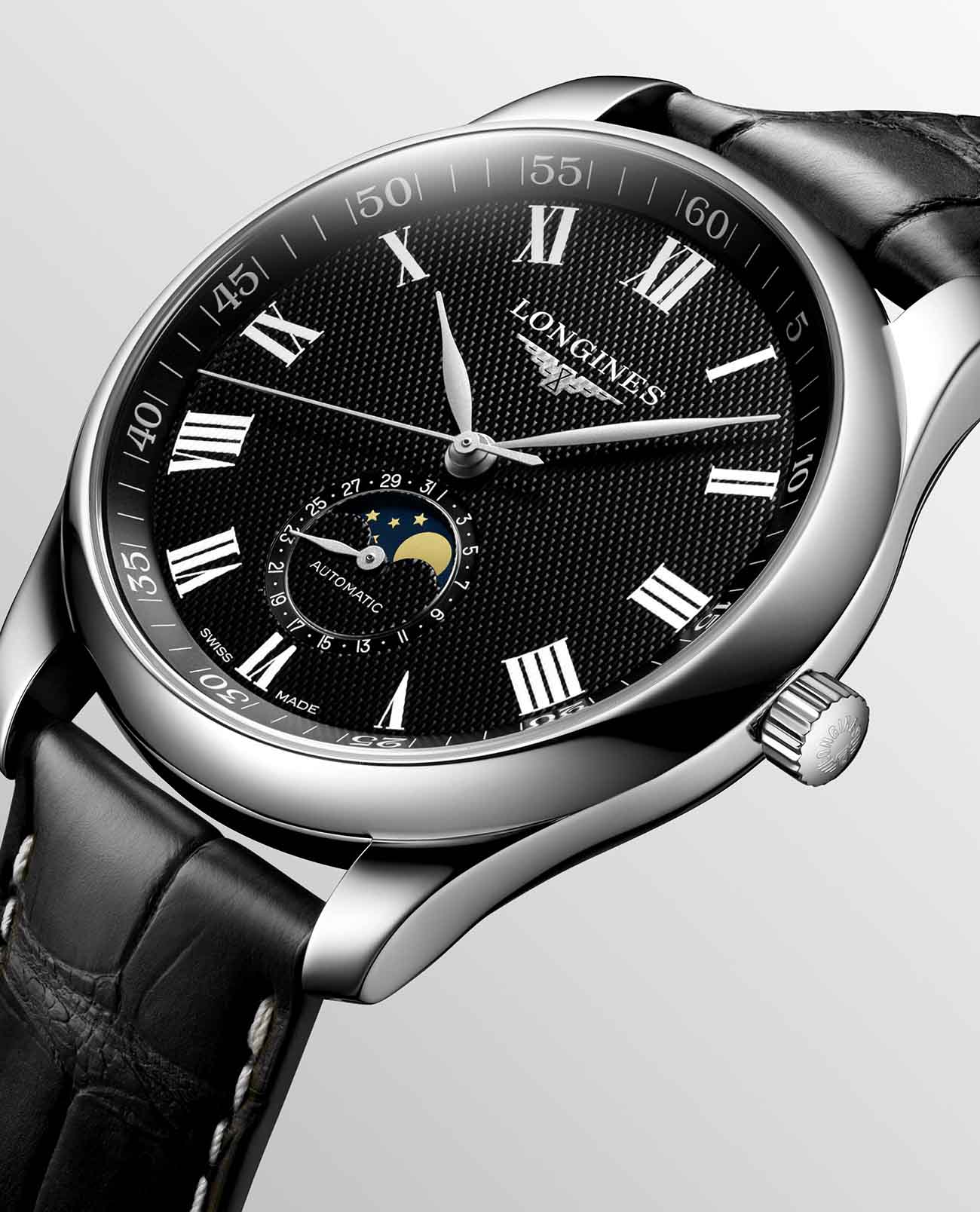 Longines Longines Master Collection L2.919.4.51.7 мужские часы черный циферблат на запястье